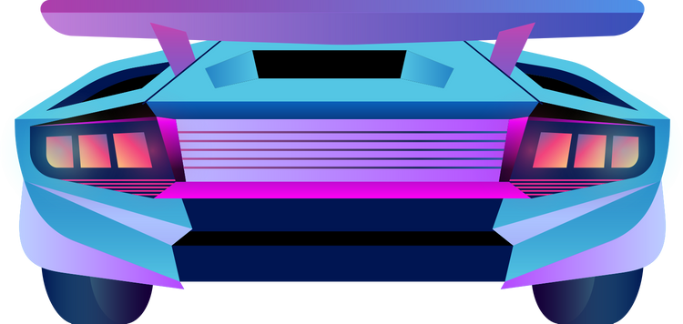 Neon Cyberpunk Car